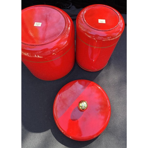 Vintage Neiman Marcus Japan Christmas Bar Ice Bucket & Matching Wine Chiller - Picture 12 of 12